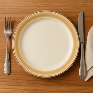 VTG Hearthside Water Colors "Horizon" Dinner Plate – Hand Decorated Stoneware